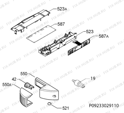 Взрыв-схема холодильника Aeg Electrolux S63800KMX0 - Схема узла Diffusor