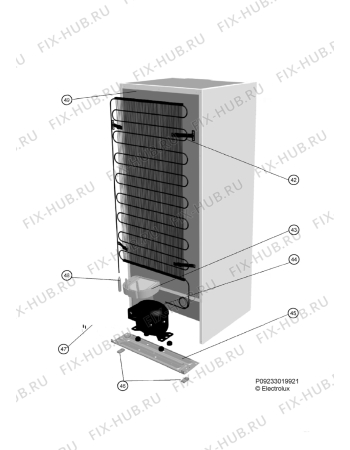 Взрыв-схема холодильника Zanussi ZRC324WO - Схема узла Cooling system 017