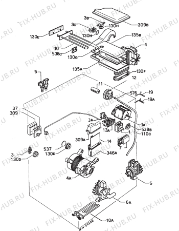 Взрыв-схема стиральной машины Zanussi ZWD853 - Схема узла Electrical equipment 268