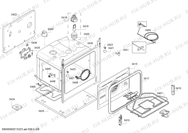 Взрыв-схема плиты (духовки) Bosch HLS59G020U - Схема узла 04