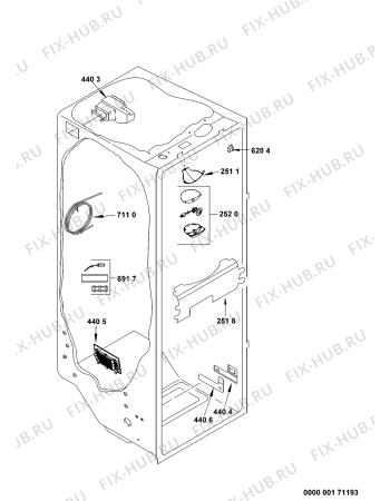 Схема №10 ASS20FWWI4/1 с изображением Декоративная панель для холодильника Whirlpool 481246049899
