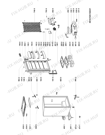 Схема №1 ARC08501 (F091181) с изображением Наставление для холодильной камеры Indesit C00346305