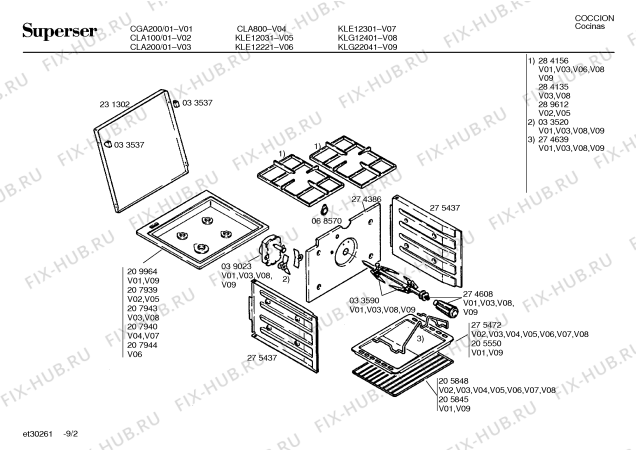 Схема №8 KLE12221 с изображением Устройство поджига для духового шкафа Bosch 00093345