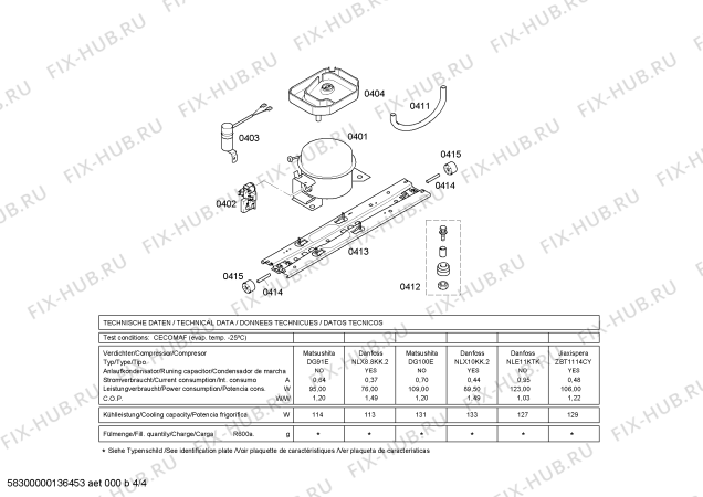 Взрыв-схема холодильника Bosch KDN32A73 - Схема узла 04