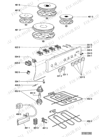 Схема №2 ACM 361 WH с изображением Указатель для плиты (духовки) Whirlpool 481913448534