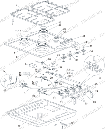 Схема №1 G64FC (155061) с изображением Шланг для электропечи Gorenje 230785