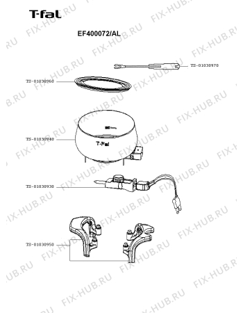 Схема №1 EF400072/AL с изображением Запчасть для фондюшницы Seb TS-01030950