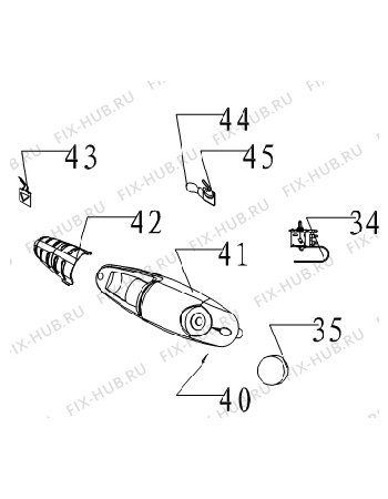 Схема №1 KRF42768E (315374, HZZS28261) с изображением Ручка регулировки для холодильника Gorenje 298614