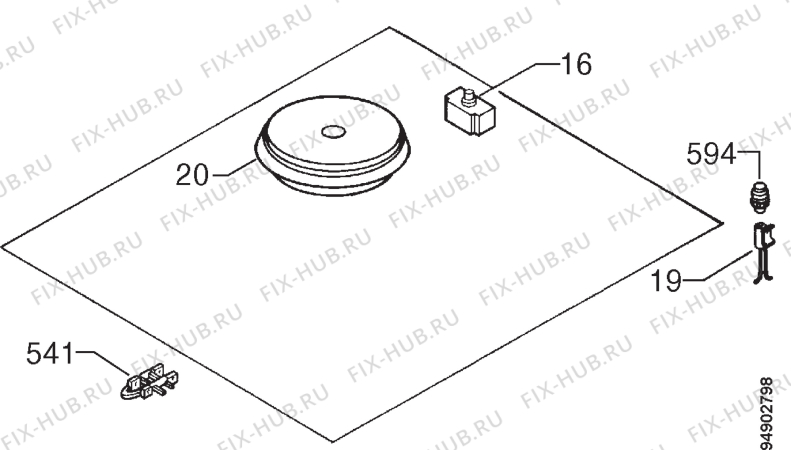 Взрыв-схема плиты (духовки) Electrolux EHE688B - Схема узла Electrical equipment 268