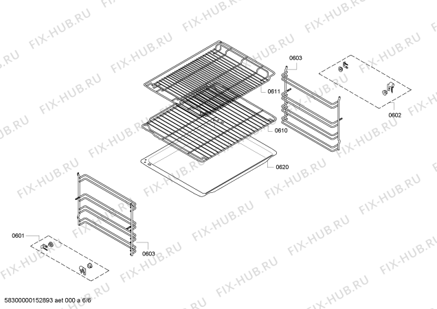 Схема №4 B16P63N0FR с изображением Панель управления для духового шкафа Bosch 00669191