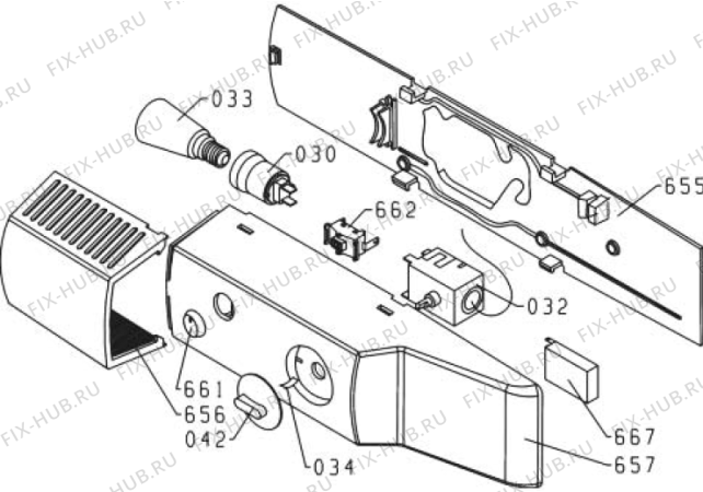 Взрыв-схема холодильника Upo R2110F (335513, HTS2126) - Схема узла 02