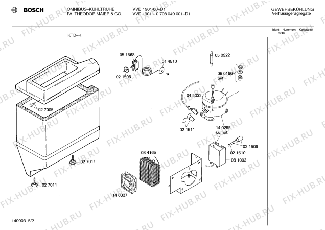 Схема №2 VVD1901 с изображением Терморегулятор для холодильной камеры Bosch 00051568