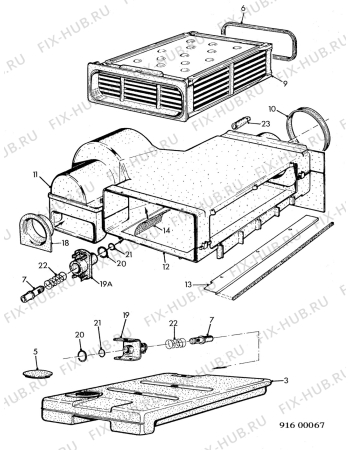Взрыв-схема стиральной машины Castor CMK12RD - Схема узла Dryer equipment