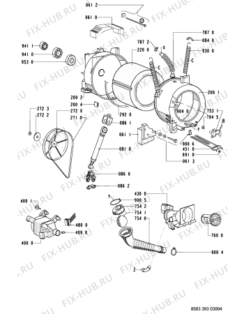 Схема №2 WAS 4730-D с изображением Тумблер для стиралки Whirlpool 481228218954