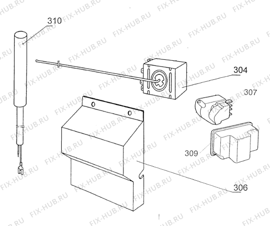 Взрыв-схема холодильника Electrolux Loisirs RH028 - Схема узла Electrical equipment