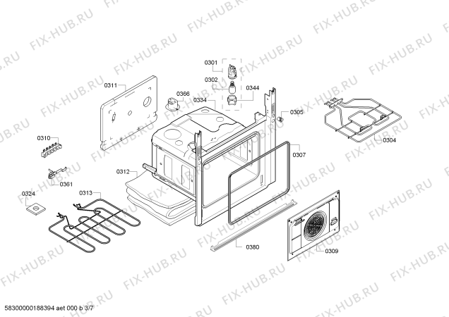 Схема №6 PHCB125K20 с изображением Стеклокерамика для духового шкафа Bosch 00715048