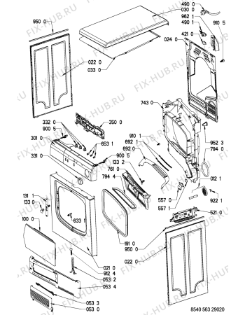 Схема №2 AM 379 с изображением Декоративная панель для сушилки Whirlpool 481245210907