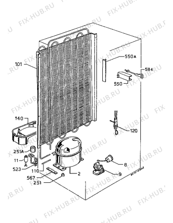 Взрыв-схема холодильника Electrolux ER2331I - Схема узла Cooling system 017