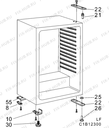 Взрыв-схема холодильника Atlas KC210 - Схема узла C10 Cabinet