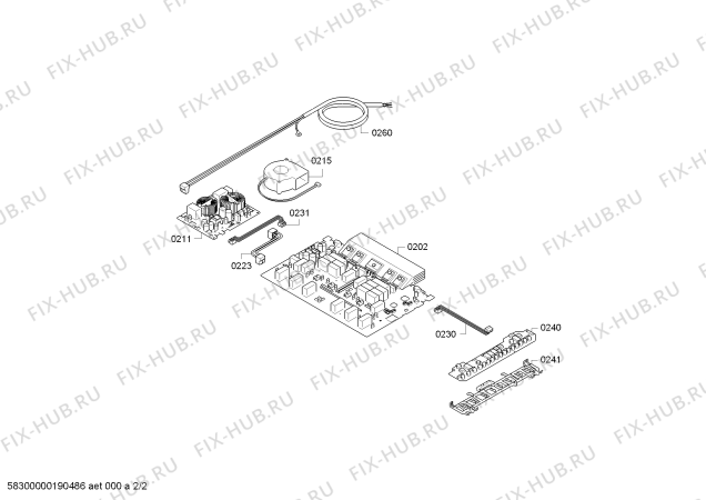 Взрыв-схема плиты (духовки) Bosch PXX375FB1E - Схема узла 02