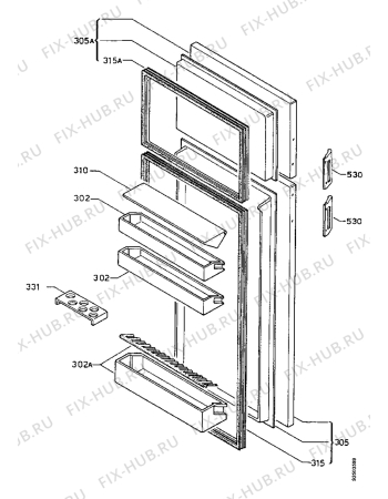 Взрыв-схема холодильника Marijnen CM2148DT - Схема узла Doors