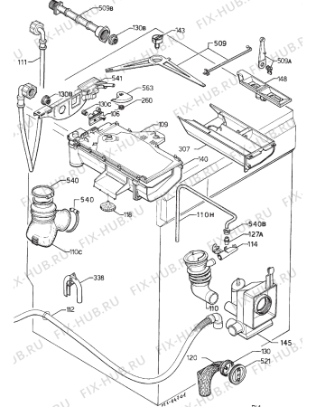 Взрыв-схема стиральной машины Electrolux EW1236W - Схема узла Hydraulic System 272