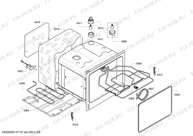 Схема №4 E96E63B0MK с изображением Панель управления для плиты (духовки) Bosch 00671353
