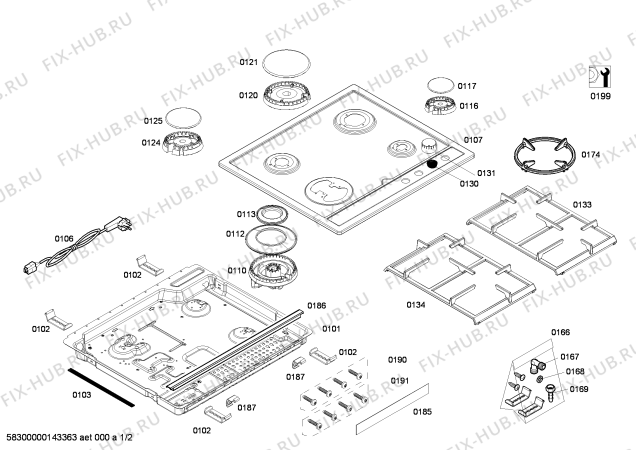 Схема №2 EC645HB90Y ENC.EC645HB90Y 3G+1W SE60F IH5 с изображением Термоэлемент для электропечи Siemens 00616438