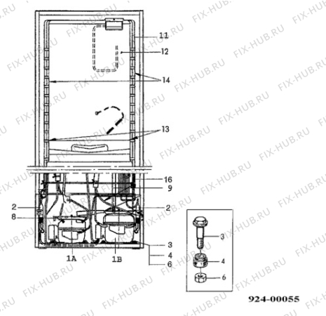 Взрыв-схема холодильника Electrolux ER3116B - Схема узла Functional parts