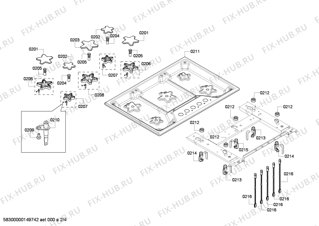 Схема №2 NGM8054UC с изображением Труба для плиты (духовки) Bosch 00700392