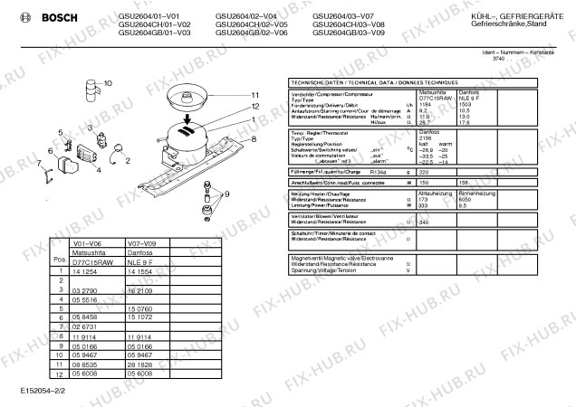 Взрыв-схема холодильника Bosch GSU2604 - Схема узла 02