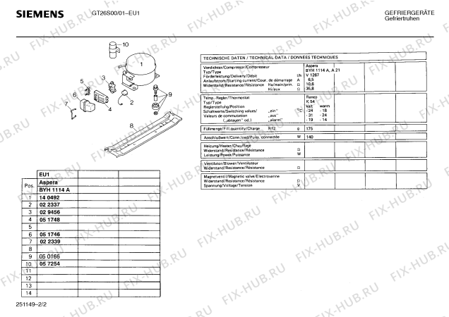 Взрыв-схема холодильника Siemens GT26S00 - Схема узла 02