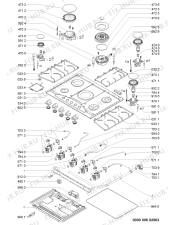 Схема №2 AKS 343/IX с изображением Втулка для плиты (духовки) Whirlpool 481060117101
