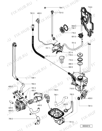 Схема №1 ADG 7500 WH с изображением Панель для электропосудомоечной машины Whirlpool 481290508647