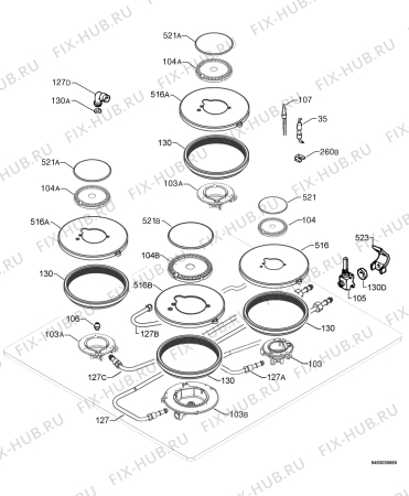 Схема №1 AHT6033K с изображением Покрытие для электропечи Electrolux 3532192055