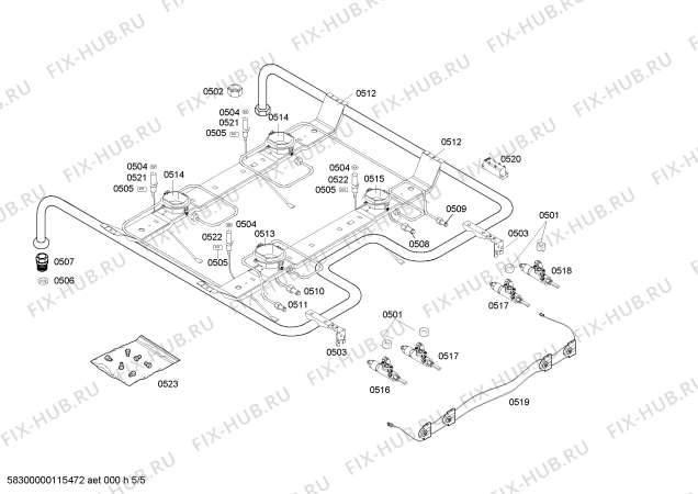 Схема №3 FRT4000DG с изображением Панель управления для электропечи Bosch 00670199