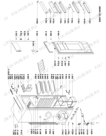 Схема №2 5101500015 с изображением Панель управления для холодильника Whirlpool 481010506965