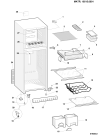 Схема №3 XRC45NF (F025261) с изображением Элемент корпуса для холодильной камеры Indesit C00082641