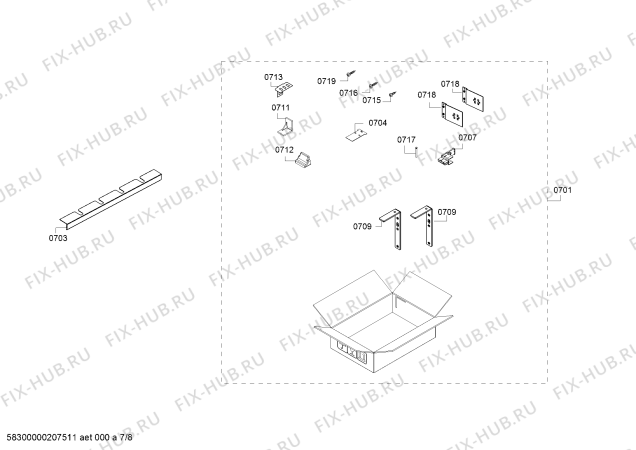 Схема №6 RY492504, Gaggenau с изображением Профилированная полоса для холодильника Bosch 00717512