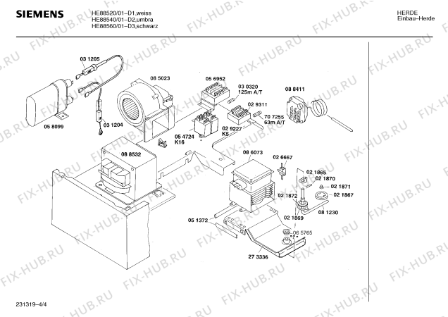 Схема №3 HE88661 с изображением Фронтальное стекло для плиты (духовки) Siemens 00204944