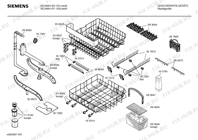 Схема №4 SE24661 Extraklasse Edition с изображением Инструкция по эксплуатации для посудомойки Siemens 00527938