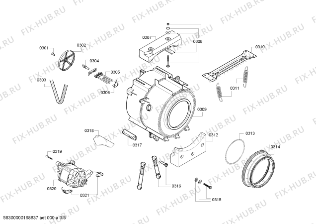 Схема №4 CM1022LTR SMART 6 с изображением Ручка для стиральной машины Bosch 00631666