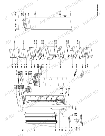 Схема №1 HF 1801 E F AA.UK с изображением Полка для холодильника Whirlpool 481011033304