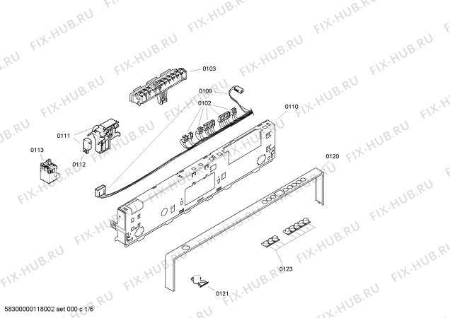 Схема №4 SHV58M03EU с изображением Кнопка для посудомоечной машины Bosch 00604214