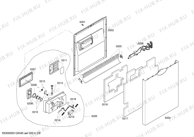 Схема №5 SHE47C06UC Bosch с изображением Пленочная индикация для посудомоечной машины Bosch 00640091