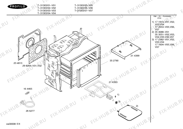 Схема №4 T-31303 с изображением Кронштейн для духового шкафа Bosch 00164321