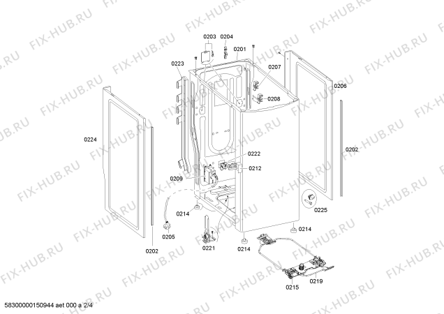 Схема №4 WP12T423HK с изображением Мотор для стиральной машины Siemens 00145209