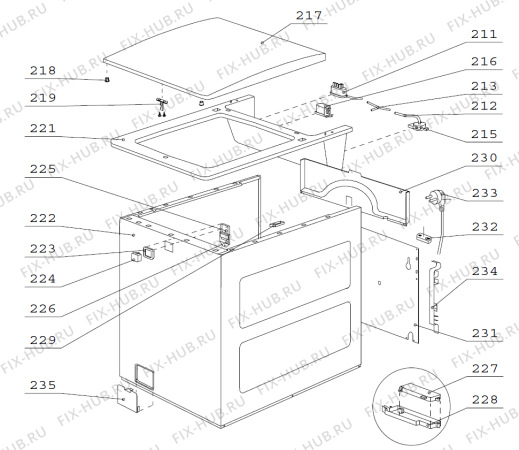Взрыв-схема стиральной машины Gorenje W420 W420C02A FI   -White 4_5 kg (900002895, W420C02A) - Схема узла 02