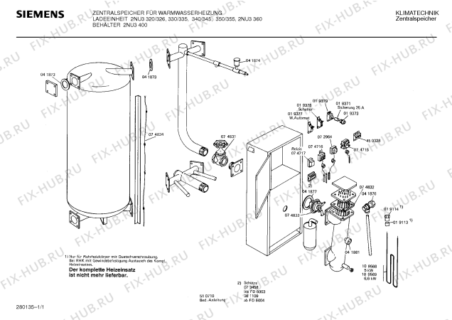 Схема №1 2NU3335 с изображением Терморегулятор для стиралки Bosch 00450328