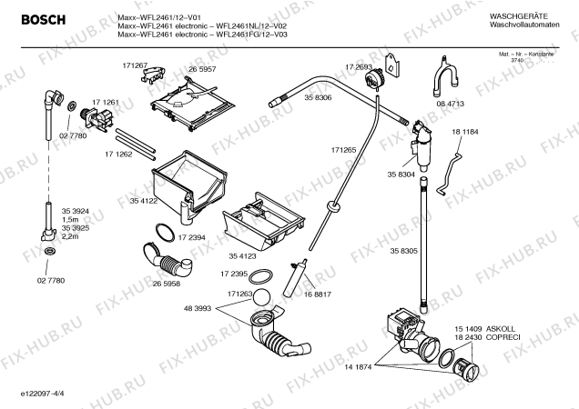 Схема №2 WFL2461FG Maxx WFL 2461 electronic с изображением Инструкция по установке и эксплуатации для стиральной машины Bosch 00581603